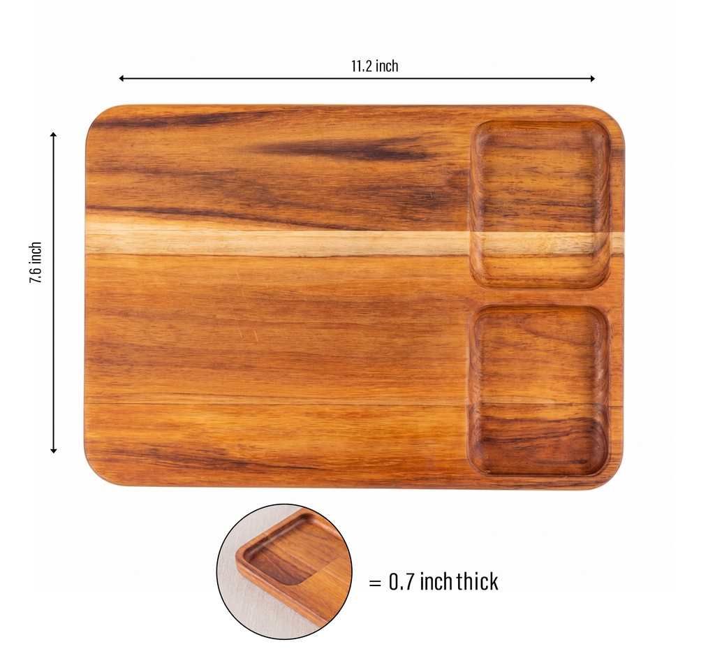 Premium Small Teak Wooden Chopping & Serving Board