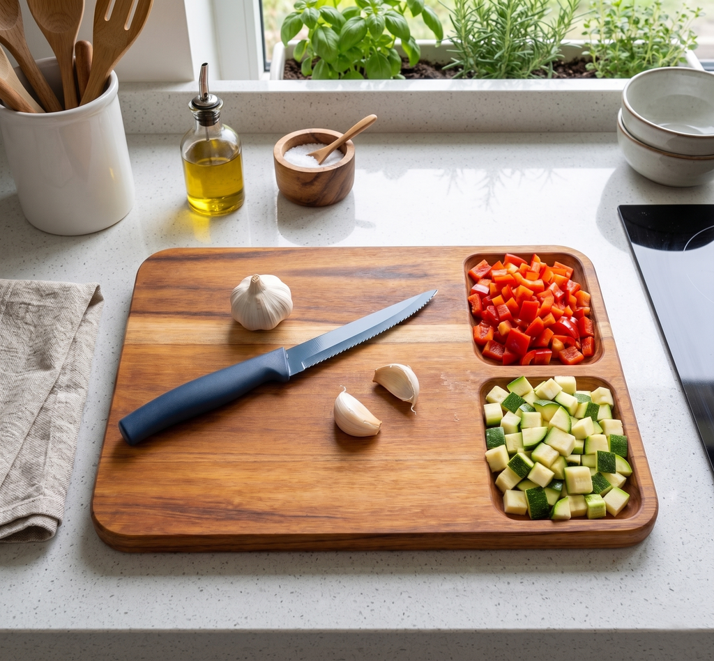 Premium Small Teak Wooden Chopping & Serving Board