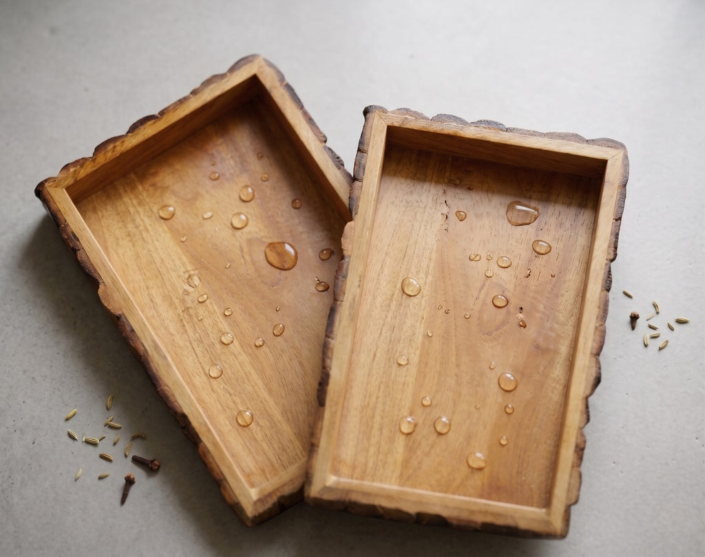 Natural Wooden Serving Tray