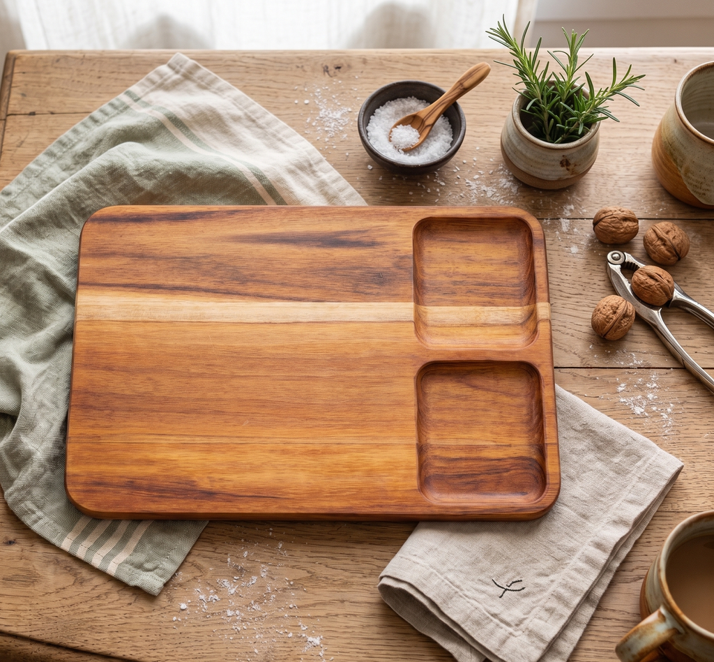 Premium Small Teak Wooden Chopping & Serving Board