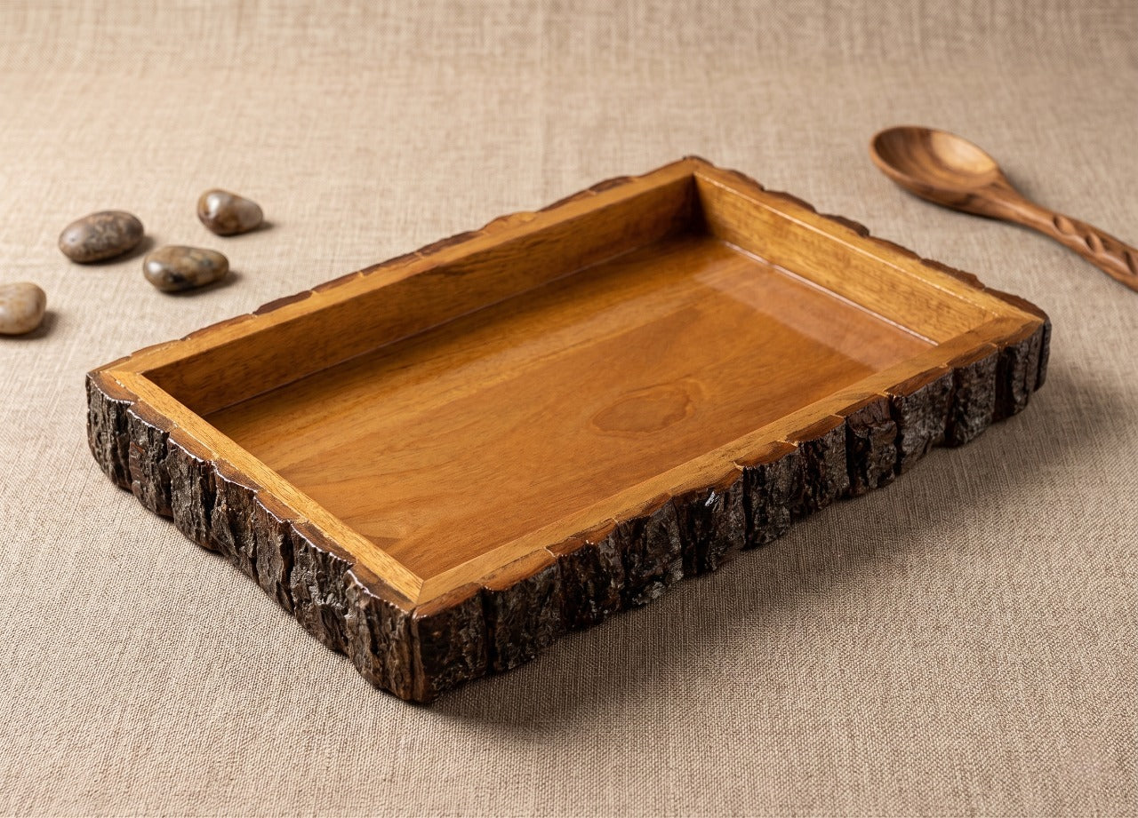 Natural Wooden Serving Tray