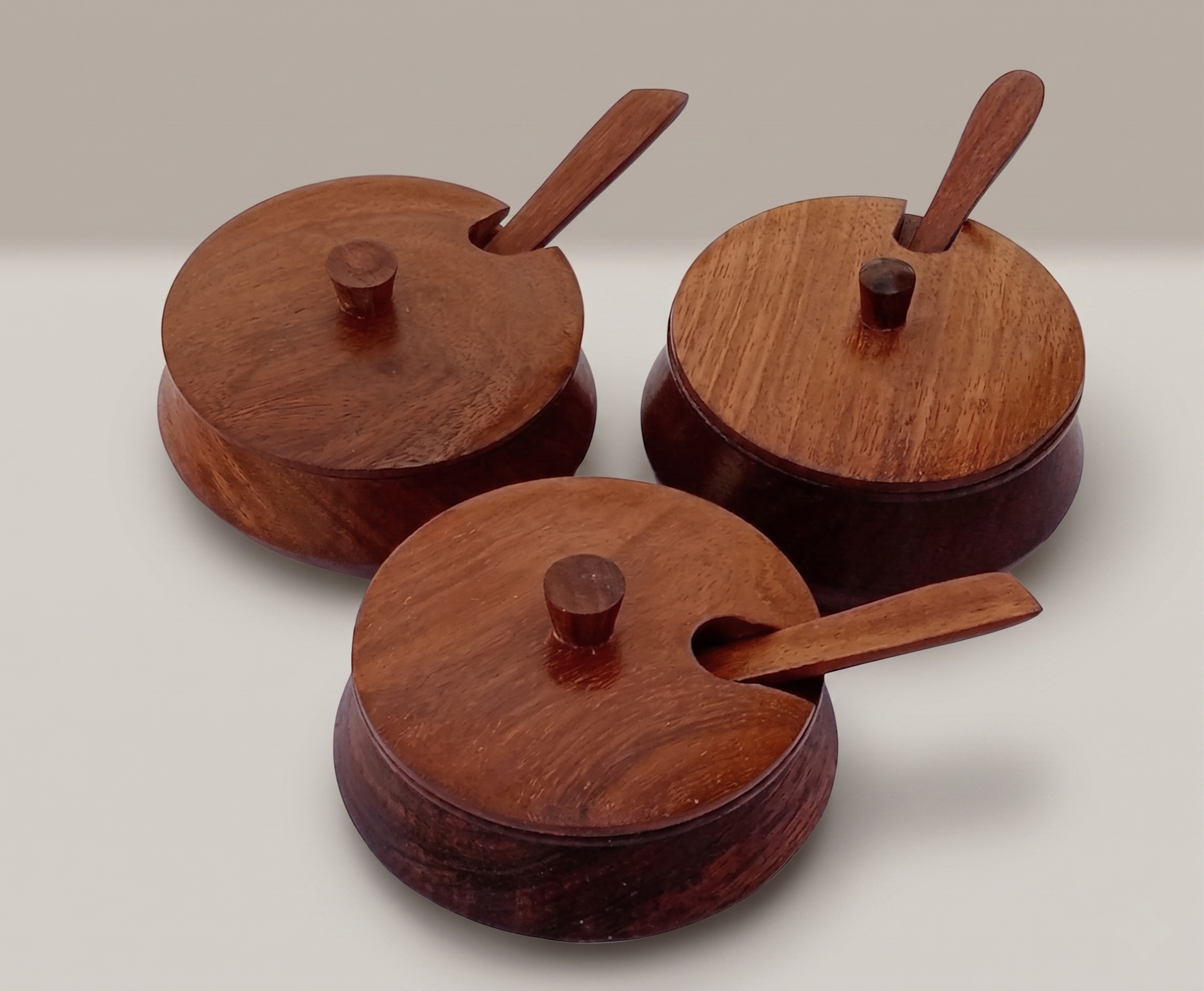 Handcrafted Wooden Spice & Condiment Set